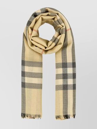 Burberry embroidered wool blend scarf