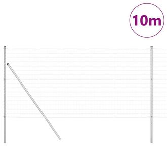 Berkfield Home Versatile Euro Fence with 7 Posts 1.4x10 m Galvanised Steel in Silver
