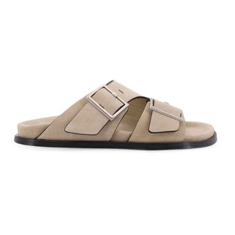 Alohas Sliders, female, Beige, Size: 11 US Alba Suede Sandal