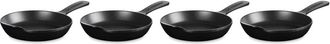 LE CREUSET Gourmand Cast Iron Mini Skillet, Set of 4, 16cm, Satin Black