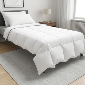 vidaXL Vidaxl Set Di Piumoni 155 X 220 Cm No Cotone, Bamb&ugrave;, Poliestere Bianco