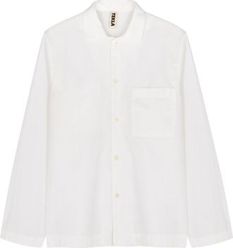 Tekla Unisex Poplin Pyjama Shirt - White - Xxs