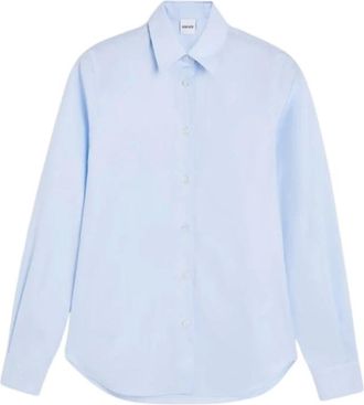 Aspesi Overhemden, Dames, Blauw, 2Xs, Katoen, Camisa recta popelin