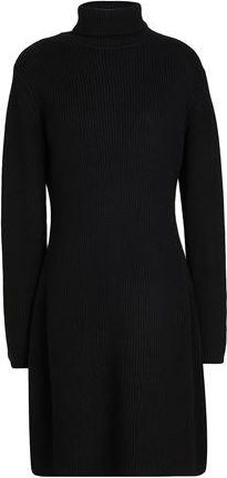 8 by YOOX CABLE KNIT ROLL-NECK MINI DRESS