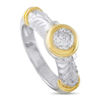 Luxury Bazaar Platinum and 18K Yellow Gold 0.60ct Diamond Ring MF02-070826