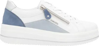 Remonte Womens Julika Sneaker In White/ Blue/ Silver