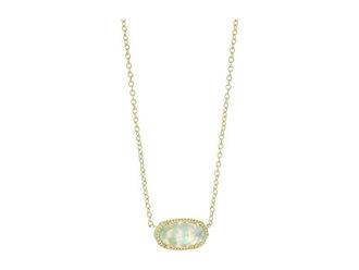 Kendra Scott Elisa Birthstone Womens Necklace Womens Necklace March/Gold/Light Blue Illusion