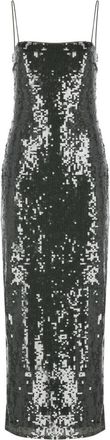 Rotate Sequins Maxi Slip Dress - Dames - Maxi kleedjes - Groen - L - Polyester - Kleedjes