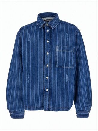 Jacquemus Relaxed-Fit Denim Shirt With Vertical Stripes