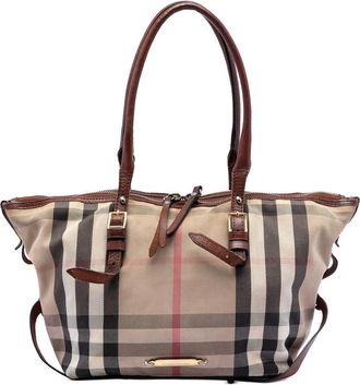 Burberry Pre-owned Burberry Small House Check Canvas Bridle Salisbury Tote ITCF&10SCA