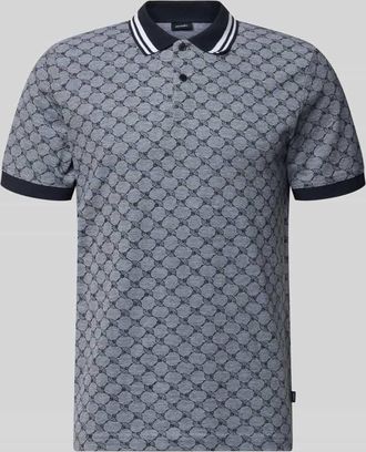 Joop Regular Fit Poloshirt mit Logo-Muster Modell Jessino in Blau, Gr&ouml;&szlig;e XXL