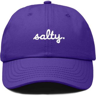 Dalix Salty Embroidered Everyday Hat in Purple at Nordstrom
