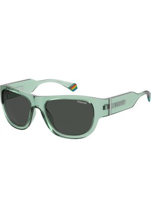 Polaroid Womens PLD-6197-S-MC-1ED PLD 6197 S MC 55 1ED Sunglasses - Green - One Size