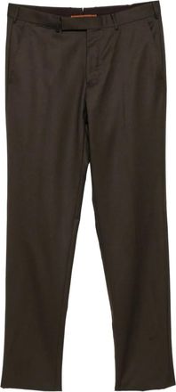 Ermenegildo Zegna Pantaloni dritti in lana - Marrone