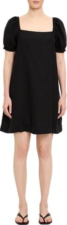 Michael Stars Tabitha Square Neck Babydoll Dress in Black at Nordstrom, Size X-Small