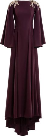 Saiid Kobeisy Abito lungo con decorazione - Viola