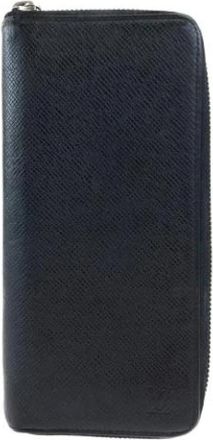 Louis Vuitton Pre-owned Long wallet (bi-fold) - Heren - Vintage Accessoires - Zwart - ONE Size - Leer - Vintage