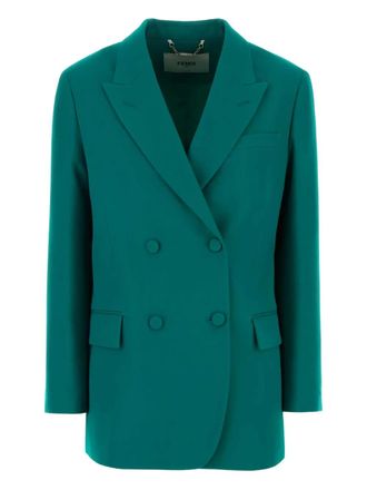 Fendi grain de poudre blazer - Green