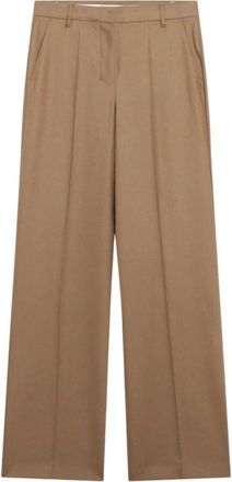 Max Mara Cottage Broeken - Dames - Broeken - Beige - Maat: S Wol