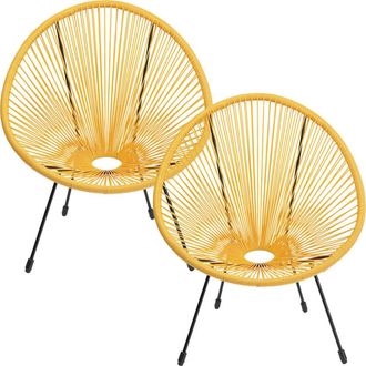 Kare Design Sill&oacute;n acapulco 2/set amarillo outdoor