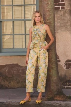 Hunter Bell Mallory Jeans In Garden Rose Peri