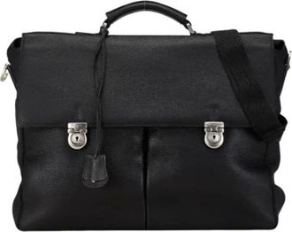 Ferragamo Pre-owned Handbags, female, Black, Size: ONE SIZE Pre-owned Leather handbags