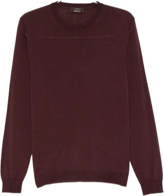 Zanone Trui met ronde hals - Heren - Ronde hals truien - Bruin - M - Wol - Truien & Vesten