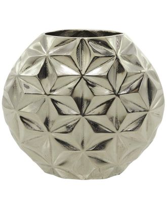 CosmoLiving by Cosmopolitan Cosmoliving By Cosmopolitan Geometric Aluminum Faceted Vase