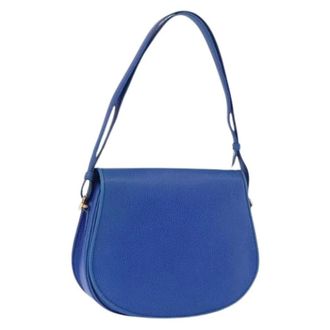 Cartier Pre-owned Vintage Shoulder Bag - Dames - Vintage Schoudertas - Blauw - ONE Size - Leer - Vintage