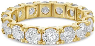 Diana M. Jewels 14kt yellow gold 10.00 cts round lab grown diamond eternity band in U-prong setting
