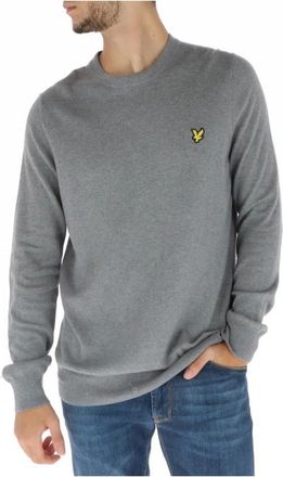 Lyle & Scott Truien & Vesten, Heren, Grijs, S, Katoen, Crew Neck Jumper Classic Fit