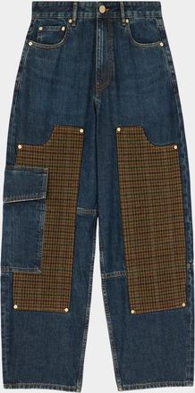 Ganni Audri Low-Rise Jeans in Textured Slub Denim