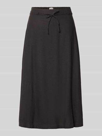 Ichi Midirock aus Leinen-Viskose-Mix Modell LINNO in Black, Gr&ouml;&szlig;e 34