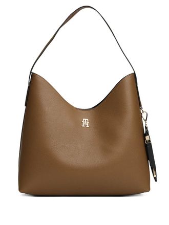 Tommy Hilfiger logo-plaque shoulder bag - Brown