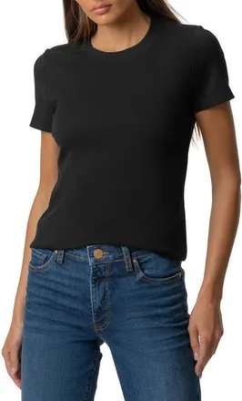Kut from the Kloth Langley Rib Top in Black at Nordstrom, Size X-Small