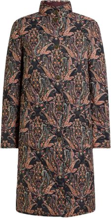 Etro Cappotto con stampa paisley - Marrone