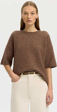 Selected Maglione lavorato color gocce di cioccolato-Marrone