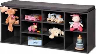KESPER Mueble Zapatero Kesper Gris Con Coj&iacute;n Confortable