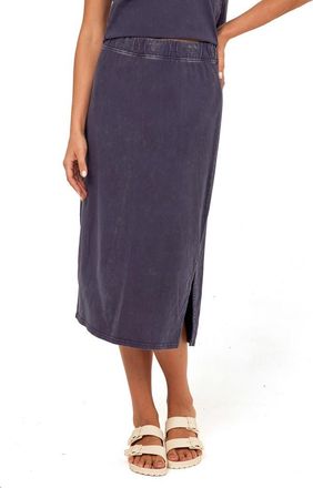 Threads 4 Thought Adella Mineral Wash Pull-On Cotton Midi Skirt in Stargazer at Nordstrom, Size Small
