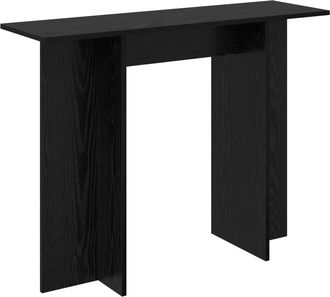 vidaXL Mesa Consola Roble Negro 100 X 30 X 75 Cm Madera De Ingenier&iacute;a Vidaxl
