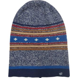 United By Blue The Merino Wool Slouchy Modern Fair Isle Beanie in Midnight Navy at Nordstrom
