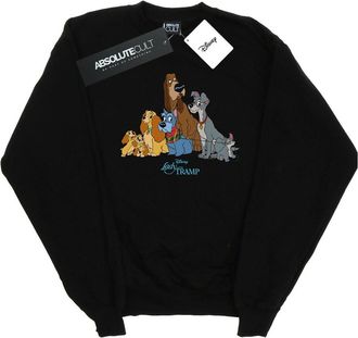 Disney Dames/Dames Lady And The Tramp Klassiek Groep Sweatshirt (Zwart)