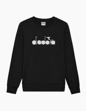 Diadora Mens Diadora Sweatshirt Crew Logo Black - Size: 42
