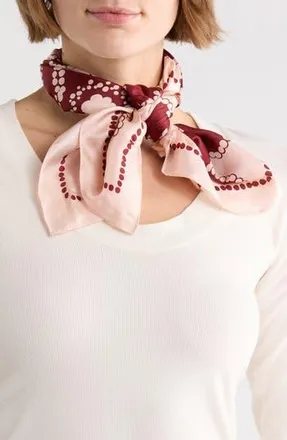 Kate Spade New York Pop Flower Silk Square Scarf in Pink/Red at Nordstrom Rack