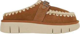 Mou Bruine Pantoffels Gezellig Ontwerp - Dames - Slip ons - Bruin - 41 EU - Schoenen