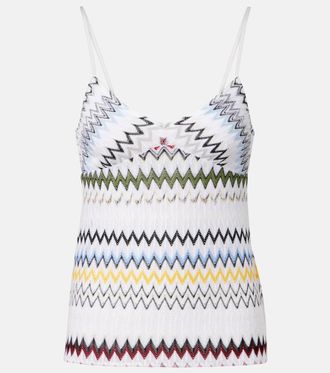 Missoni Chevron lame tank top