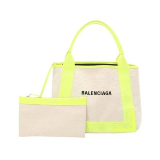 Balenciaga Pre-owned Tote Bags, female, Beige, Size: ONE SIZE Pre-owned Navy Cabas S Tote Bag