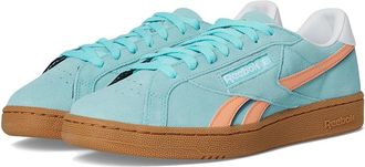 Reebok Lifestyle Club C Grounds UK Shoes AI Aqua/Sunkissed Orange/Gum : Mens 11 - Womens 12.5 Medium, Synthetic