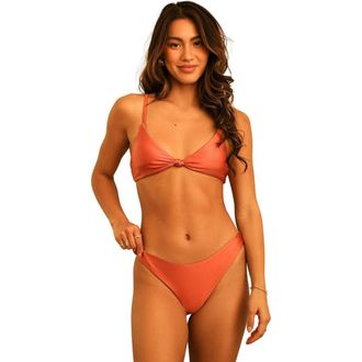Dippin' Daisy's Swimwear Zen Knotted Triangle Bikini Top in Dusty Rose at Nordstrom, Size X-Small