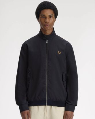 Fred Perry Mens Jacket in Black Cotton - Size X-Large